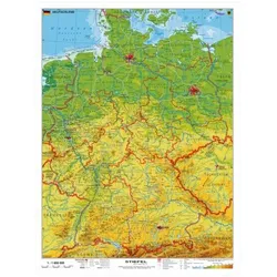 STIEFEL eurocart Landkarte »Deutschland physisch« 67 x 91 cm