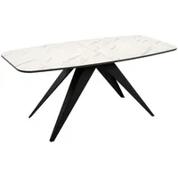 Mirjan24 Tisch, Mehrfarbig, Schwarz, Rechteckig,Rechteckig, 160x76x80 cm, Esszimmer, Tische,