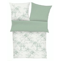 Zeitgeist Cholet Bettwäsche 135x200 cm«, - 100% Baumwolle, Reißverschluss, 2tlg Bettwäsche Set Blumen grün weiß