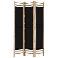 VidaXL 3-tlg. Paravent Faltbar 120 cm Bambus und Canvas