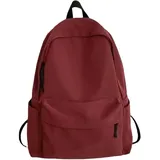 MINAKEDA Rucksack Student Rucksack Frauen Taschen Wasserdichte Schultasche Große Kapazität Fashion Bag Rucksack Reisetasche-Rot - A