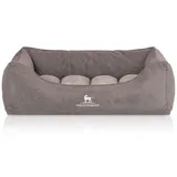 Knuffelwuff orthopädisches Hundebett mit Fächer-Wendekissen Baltimore grau XL