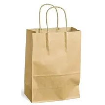 MAILmedia Papiertüte Gewundener Griff 320 x 120 x 410 mm, 15,7 L braun 200 Stück