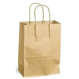 MAILmedia Papiertüte Gewundener Griff 320 x 120 x 410 mm, 15,7 L braun 200 Stück