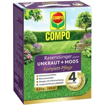 Compo Rasendünger Unkraut & Moos Komplett-Pflege 6 kg für 200 m2