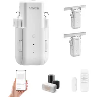 Vevor automatischer Vorhangöffner (Steuerung über App & Fernbedienung) elektrischer Gardinenöffner, kompatibel mit Alexa & Google Home, mit Lautlosmodus & Timer, für U-förmige/I-förmige Schienen
