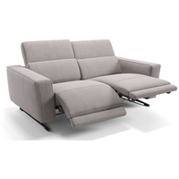 Sofanella 2-Sitzer Sofanella Stoffgarnitur ALESSO 2-Sitzer Couch Relaxsofa in Hellgrau grau