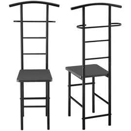 [en.casa] Herrendiener Anaheim 107 x 45 x 45 cm Dunkelgrau