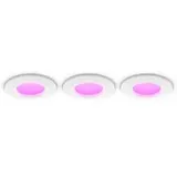 Philips Hue White & Colour Ambiance Deckenleuchte S - 1000lm, rund, 90mm - 3er-Set - Weiß