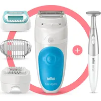 Braun Silk-épil 5-810 Wet & Dry + Bikini Styler weiß/blau