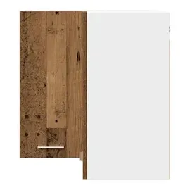vidaXL Hängeschrank Eck-Hängeschrank Altholz-Optik 57 x 57 x 60 cm Braun