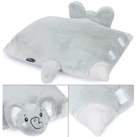 Brubaker Kuscheltierkissen Elefant 40 x 30 cm Grau