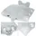 Brubaker Kuscheltierkissen Elefant 40 x 30 cm Grau