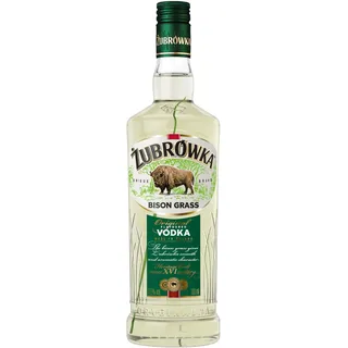 ZUBROWKA BISON GRASS (1 x 700 ml),polnischer Vodka mit der Kraft des Bisons, hell-olivgrüner Polens meistverkaufter Vodka mit Bisongras-Essenz, 37,5 % Alk.