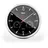 MEBUS Quarz-Wanduhr 25,0 cm 56731 silber/schwarz