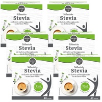 6 x borchers Stevia Süßesticks mit Erythrit | Süßungsmittel | Ohne Kalorien | Tafelsüße | 6x 40 Stück