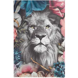 Poster REINDERS "Löwe Blumenkranz - Pflanzen - Farbenfroh", bunt (farbe bild(er): mehrfarbig), B:61cm H:91,5cm, Papier, Bilder
