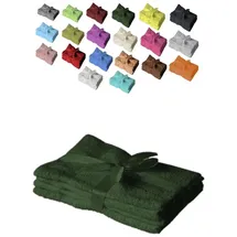 EXKLUSIV HEIMTEXTIL Handtuchset 50 x 100 cm dunkelgrün 4 St.