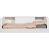 Woood Bettgestell Carter 215 x 118 x 67 cm Kiefer massiv weiß