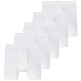 SCHIESSER Essentials Doppelripp Boxershorts weiß M 5er Pack