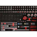 KS Tools 1/4" + 1/2" Steckschlüssel-Satz in Schaumstoffeinlage, 167-tlg