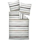 JANINE Bettwäsche MOMENTS Mako-Satin, B/L: 135x200 cm) - grau - BL 135x200 cm