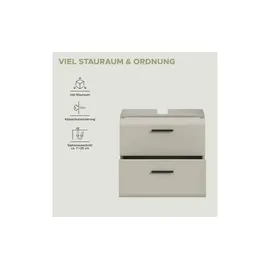 xonox.home Waschbeckenunterschrank 60 x 55 x 30 cm Beige