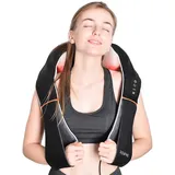 RENPHO Nackenmassagegerät Wärme, Schulter Massagegerät, Elektrisches Shiatsu Massagegerät für Nacken Rücken, 3D-Rotation Massage Einstellbaren Geschwindigkeiten