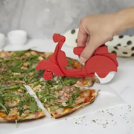 Balvi Pizzaschneider Scooter rot Edelstahl/Kunststoff