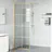 vidaXL Duschwand 80 x 195 cm Gehärtetes Glas goldfarben