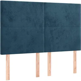 vidaXL Boxspringbett 140 x 200 cm Dunkelblau