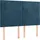 vidaXL Boxspringbett 140 x 200 cm Dunkelblau