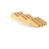 Hanseküche Messerblock - Messerhalter ohne Messer aus Holz Messerbrett (Bambus Braun, Schublade)