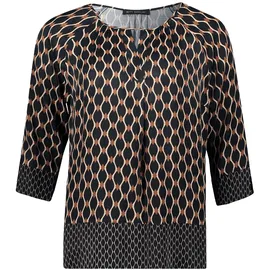 Betty Barclay Schlupfbluse mit Print in Schwarz/Beige | Gr.: 40
