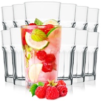 Konzept 11 - Gläser Set 270ml, Ideal als Trinkgläser, Wassergläser, Saftgläser, Cocktailgläser, 12-teiliges Glas Set für Latte Macchiato, Wasser, Saft & Cocktails, Hochwertige Gläser