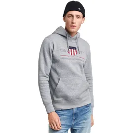 GANT Archive Shield Regular Fit Kapuzenpullover Grey Melange S