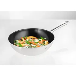 WMF Silit Wok-Pfanne Wuhan, Edelstahl, Ø 28 cm, Antihaftbeschichtung, Induktion, hochglanz