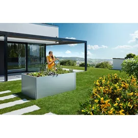 Biohort Hochbeet 2x1 201 x 102 x 77 cm silber-metallic