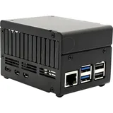 KKSB CASE RPI5HC - Gehäuse für Raspberry Pi 5 + HATs u. Kühlkörper, Alu, schwarz