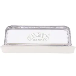KILNER Käse-Aufbewahrung Käseglocke aus Glas und Keramik 23,4 x 15,3 x 8,5 cm