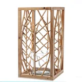 MARELIDA Windlicht mit Glaseinsatz - H: 45,5cm - natur
