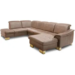 ComfortPlan Wohnlandschaft Infinity Mikrofaser Tabac