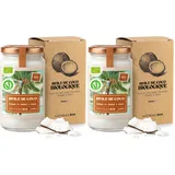 NaturaleBio Bio Kokosöl 1000ml Nativ. Kaltgepresst und Rein. Kokosöl bio kaltgepresst Herkunftsland Sri Lanka. Organic Raw Virgin Coconut Oil. (Packung mit 2)