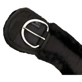 Equinate Western Mondgurt anatomisch mit synthetischem Lammfell 65 cm Schwarz