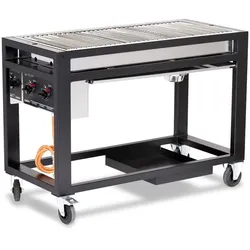 Hendi Gasgrill Europa mit großen Grillfläche und Brennereinheit aus Edelstahl