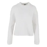 URBAN CLASSICS Feather Mock Neck Pullover White 5XL