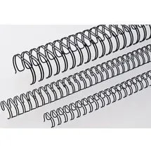 RENZ Ring Wire Drahtkamm-Bindeelemente in 3:1 Teilung, 34 Schlaufen, Durchmesser 9.5 mm, 3/8 Zoll, schwarz