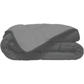 poyet motte made in france Warme Mikrofaser-Bettdecke, Stahl und Silber, 140 x 200 cm – Grau