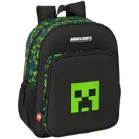 Safta Minecraft TNT Schulrucksack für Kinder, anpassbar an Kinderwagen, ideal für Kinder im Schulalter, bequem und vielseitig, Qualität und Widerstandsfähigkeit, 32 x 12 x 38 cm, bunt, M, Casual