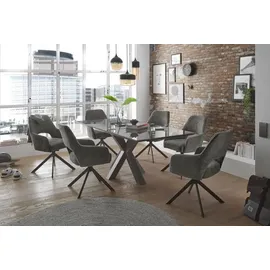 Set One by Musterring Stuhl Winston Mikrofaser Grau Anthrazit